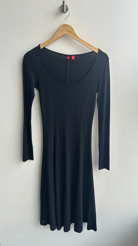 Pre-Owned Esprit Black Long Sleeve Midi Dress- Size Small