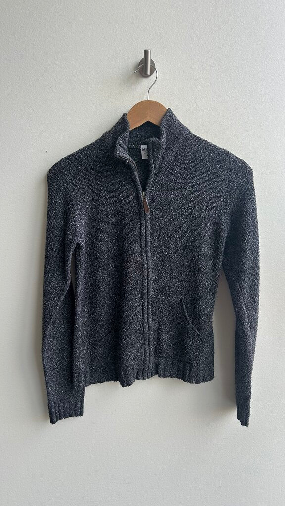 Pre-Owned Columbia Grey Zip Up Mock Neck Sweater- Size Small