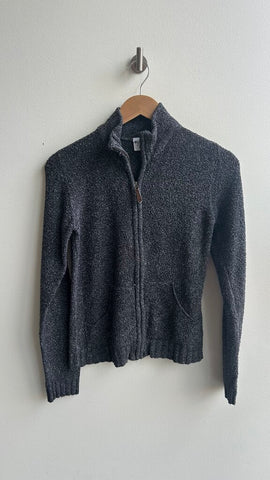 Pre-Owned Columbia Grey Zip Up Mock Neck Sweater- Size Small