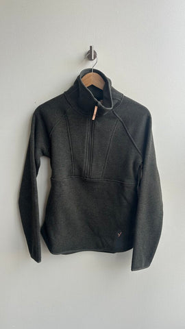 Pre-Owned Indyeva Green Knit Mock Neck Quarter Zip Sweater (NWT)- Size X-Small
