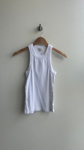 Pre-Owned Z Supply White Ribbed Tank Top- Size Medium