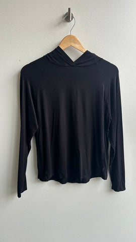 Pre-Owned Boody Black Light Weight Hooded Top- Size Small