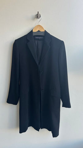 Pre-Owned French Connection Black Longline Double Button Blazer- Size 8