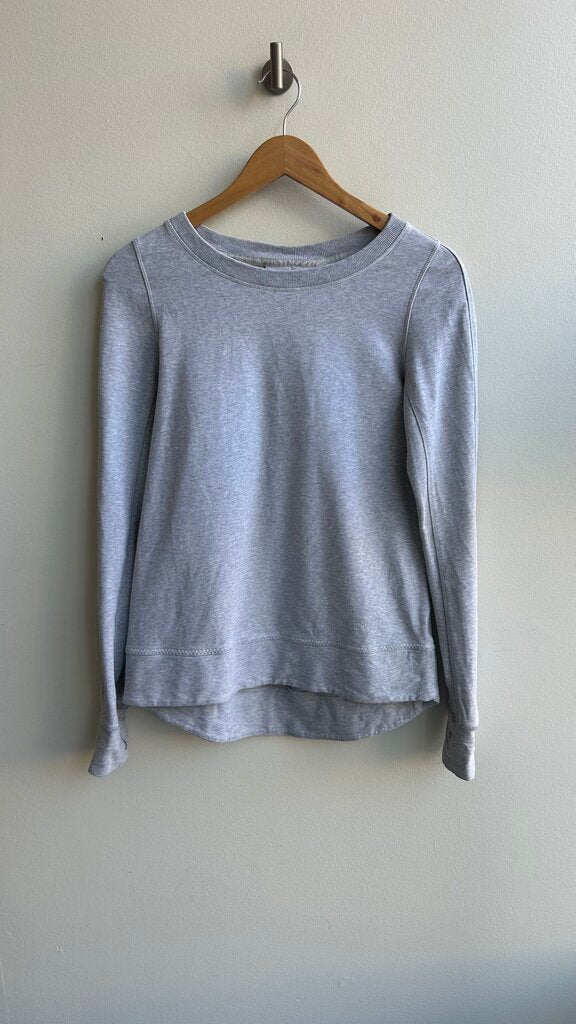 Pre-Owned Lululemon Grey Crewneck Pleated Back Sweatshirt - Size Small (Estimated)