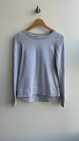 Pre-Owned Lululemon Grey Crewneck Pleated Back Sweatshirt - Size Small (Estimated)