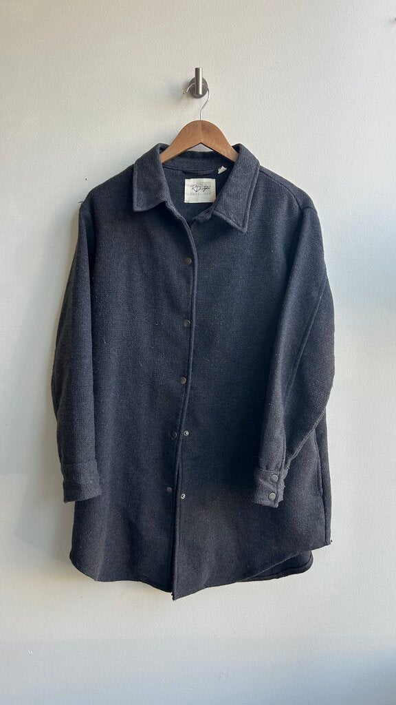 Pre-Owned RD Style Charcoal Long Fit Shacket- Size Medium