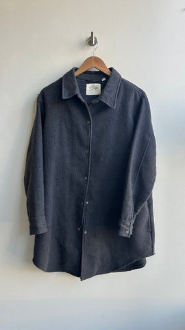 Pre-Owned RD Style Charcoal Long Fit Shacket- Size Medium