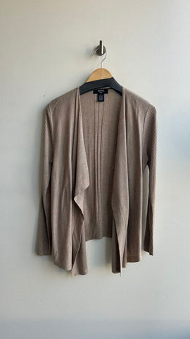 Pre-Owned Verve Ami Brown Waterfall Collar Cardigan - Size Medium