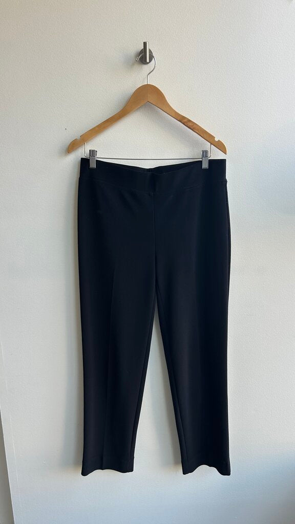 Pre-Owned Joseph Ribkoff Black Slip On Ankle Split Pants- Size 12
