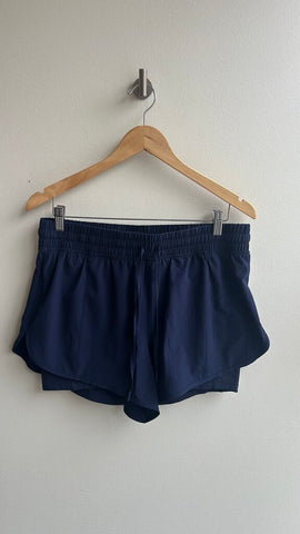 Pre-Ownd 90 Degree Navy Lined Athletic Shorts - Size Large
