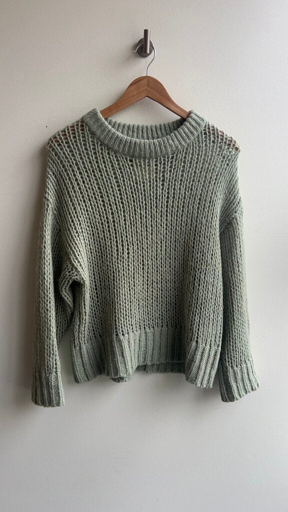 Pre-Owned Part Two Green Wool Knit Sweater - Size Medium