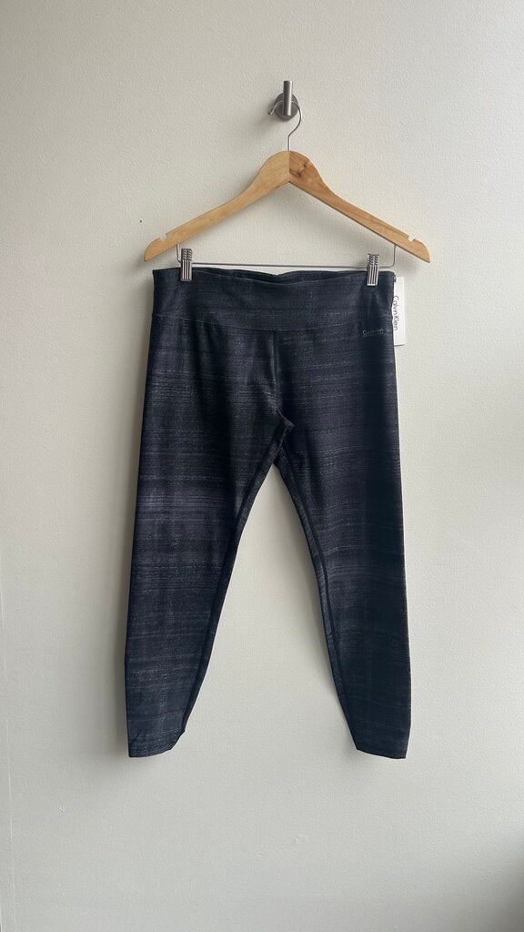 Pre-Owned Calvin Klein Performance Grey Heathered Leggings (NWT)- Size Large