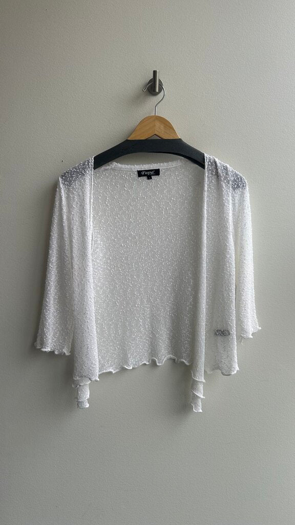 Pre-Owned Papa White Gauzy Cover Up - Size Small