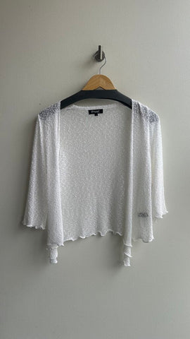 Pre-Owned Papa White Gauzy Cover Up - Size Small