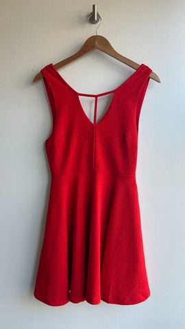 Pre-Owned Mink Pink Red Sleeveless A-Line Dress - Size Small