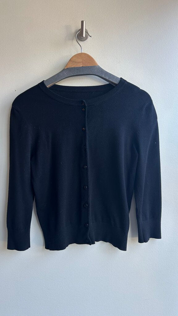 Pre-Owned Black Mini Half Sleeve Cardigan- Size Medium