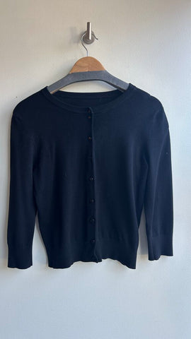 Pre-Owned Black Mini Half Sleeve Cardigan- Size Medium