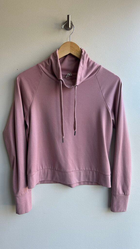 Pre-Owned Kyodan Pink Cowl Neck Cropped Sweater- Size Medium
