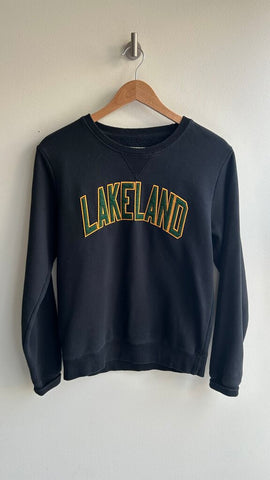 Pre-Owned JPT Classics Black 'Lakeland' Logo Crewneck Sweater- Size Small