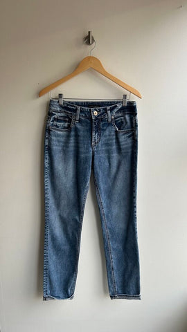 Pre-Owned Silver Jeans Mid-Blue Boyfriend Jeans - Size 27