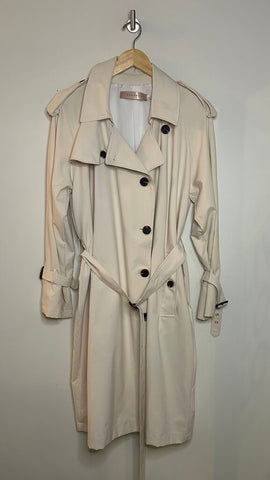Pre-Owned Esqualo Cream Trench Coat - Size 14
