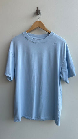 Pre-Owned Brunette the Label Baby Blue Oversized Tee- Size S/M