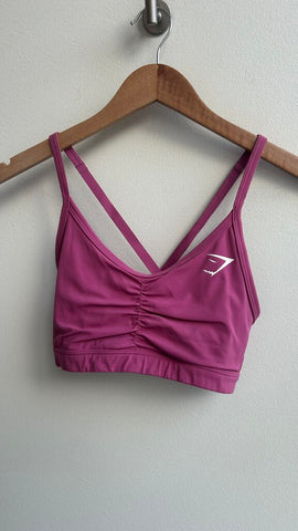 Pre-Owned Gymshark Pink Cinch Front Sports Bra- Size X-Small (Estimated)