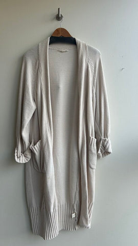 Pre-Owned Lovestitch Cream Velour Longline Cardigan- Size S/M