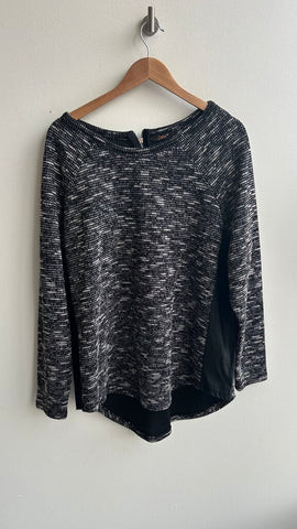Pre-Owned Dex Grey/Black Heathered Crew Neck Sweater- Size 2X