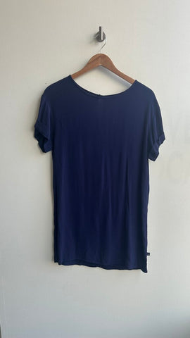Pre-Owned Mink Pink Navy Short Sleeve Dress - Size Large