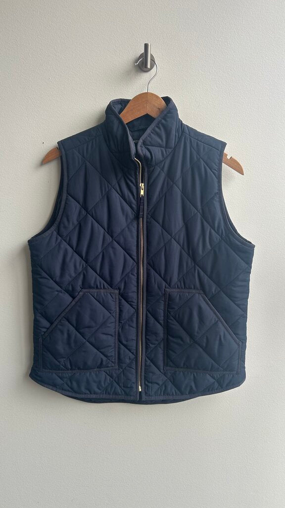 Pre-Owned J.Crew Mercantile Navy Quilted Vest - Size Medium
