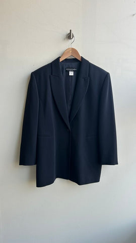 Pre-Owned Bianca Nygard Black One Button Suiting Jacket - Size 12