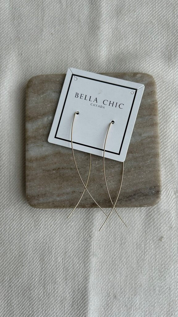 Pre-Owned Bella Chic Gold Threader Dangle Earrings