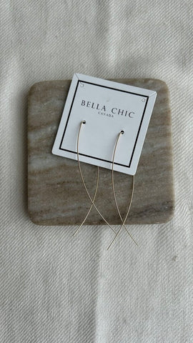 Pre-Owned Bella Chic Gold Threader Dangle Earrings