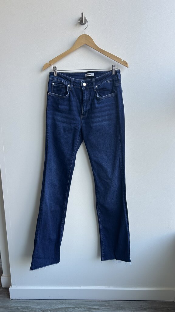 Pre-Owned Mavi Dark Wash 'Maria' High-Rise Raw Hem Flare Jeans- Size 30