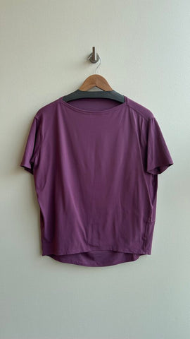 Pre-Owned Lululemon Purple Round Neck Short Sleeve Tee- Size Medium (Estimated)
