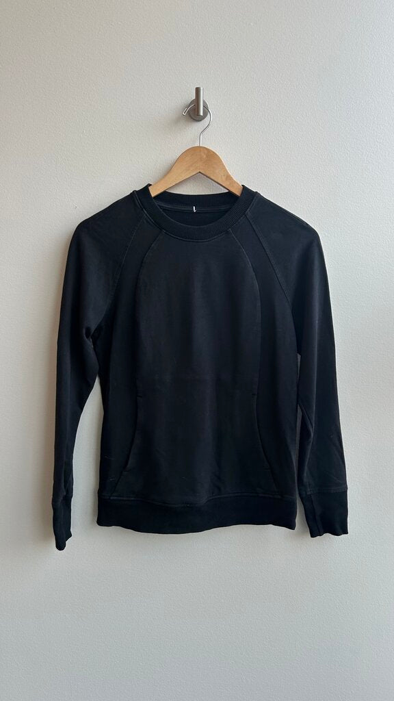 Pre-Owned Lululemon Black Crew Neck Sweater- Size Small (Estimated)