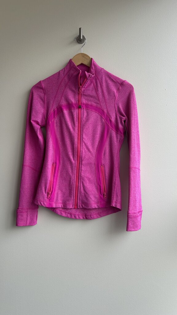 Pre-Owned Lululemon Hot Pink Thumbhole Full Zip Sweater- Size Medium (Estimated)