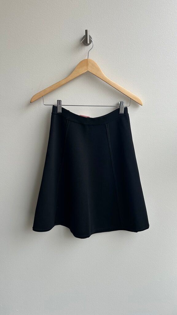 Pre-Owned Babaton Black Thick Knit Flare Skirt- Size Small