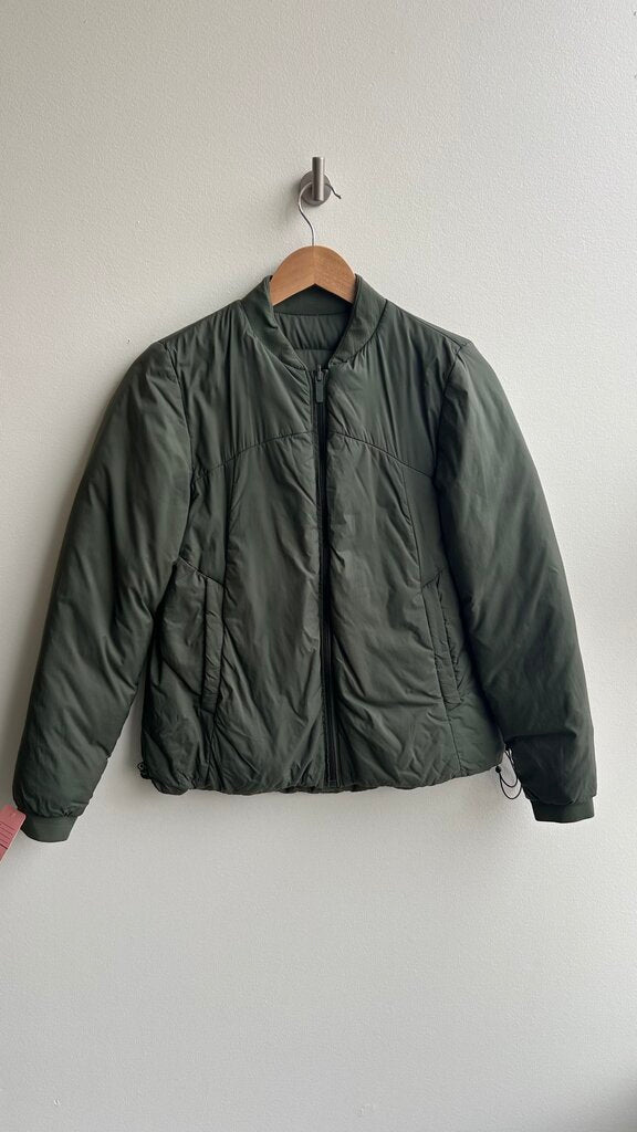 Pre-Owned Lululemon Green Puffer Bomber Jacket- Size Small (Estimated)