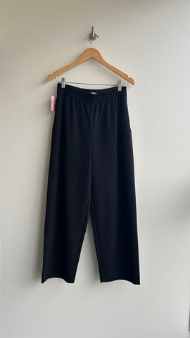 Pre-Owned Oak + Fort Black Stretch Waist Wide Leg Trouser- Size Small