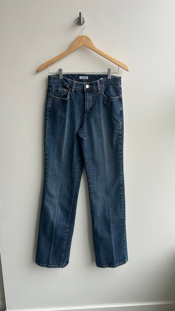 Pre-Owned Tint Dark Wash Boot Cut Jeans - Size 6