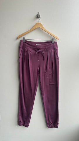 Pre-Owned Lole Purple Pleated Drawstring Jogger - Size Large