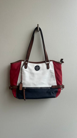 Pre-Owned Rieker Blue/Red/White Tote Purse