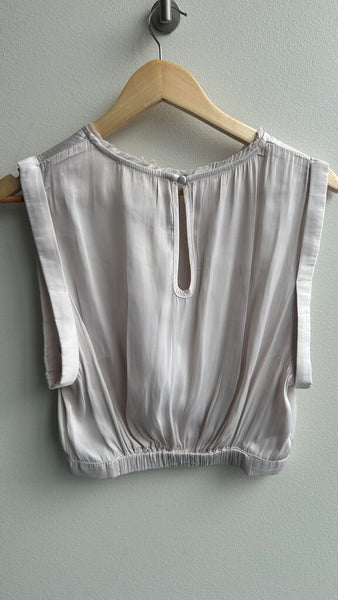 Pre-Owned By Together Greige Cropped Cinch Hem Sleeveless Top (NWT)- Size Small