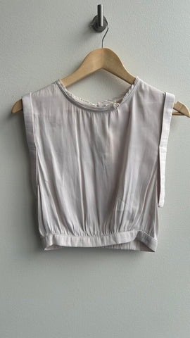Pre-Owned By Together Greige Cropped Cinch Hem Sleeveless Top (NWT)- Size Small