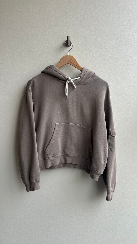 Pre-Owned Z Supply Tan Cropped Hoodie- Size Medium