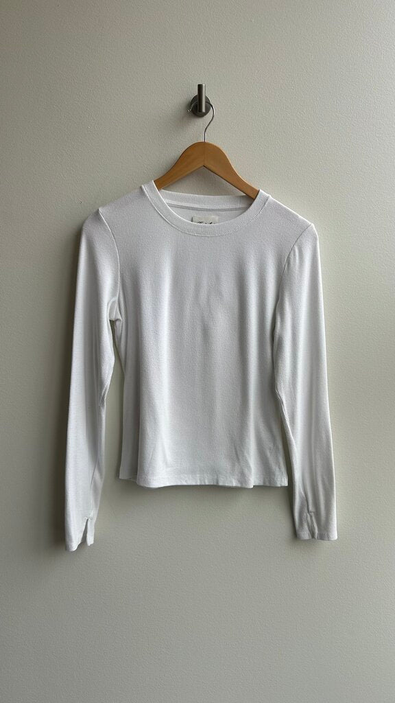 Pre-Owned Jax + Lennon Black Ribbed Long Sleeve Top- Size Medium