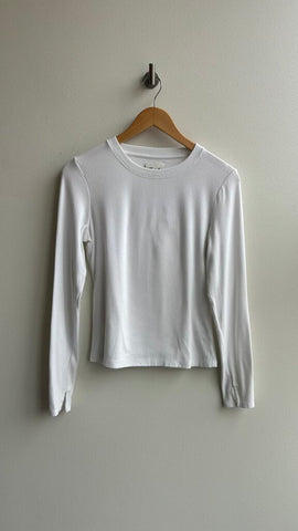 Pre-Owned Jax + Lennon Black Ribbed Long Sleeve Top- Size Medium