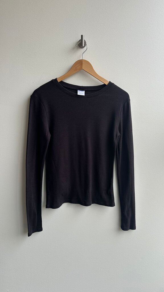 Pre-Owned Kuwalla-Tee White Ribbed Long Sleeve Top - Size Medium